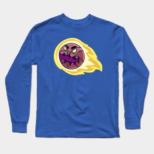 Basketball zombie burns in flight towards the basket Long Sleeve T-Shirt